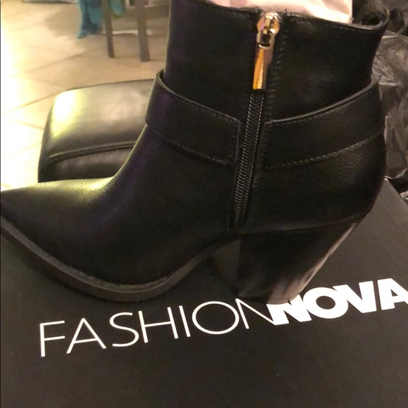 Brand new Fashion Nova Saddle Up Booties. - Picture 2 of 3